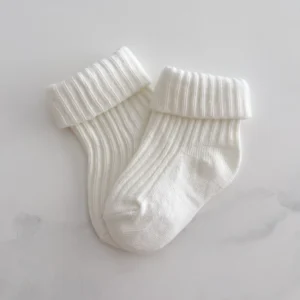 זוג גרבי כותנה - לבן