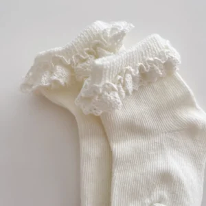 זוג גרבי כותנה תחרה