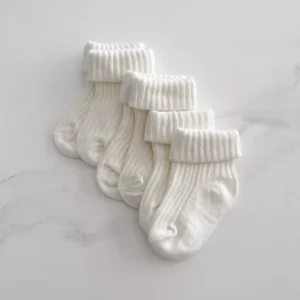 מארז שלושה זוגות גרבי כותנה - לבן